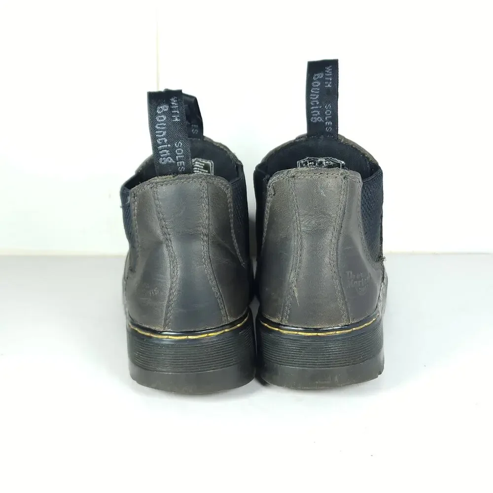 Dr. Martens Men's Hardie US 10 Black Leather Pull On Chelsea Work Boots